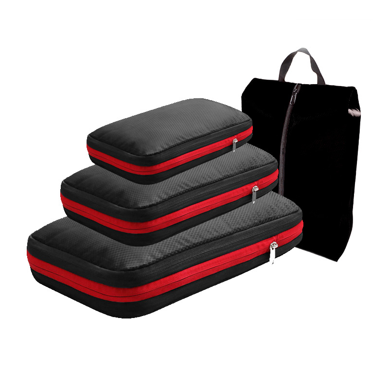 Travel Accessories Organiser - Travel Compression Packing Cubes With Shoe