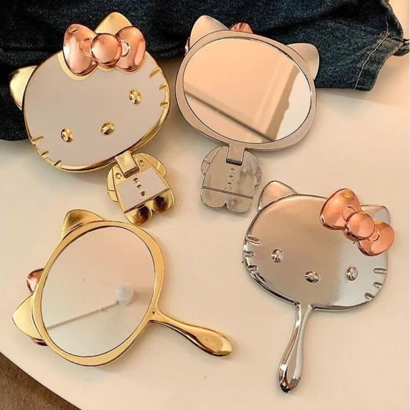 Travel Accessories Needed - Hello Kitty Handheld Makeup Mirror Foldable