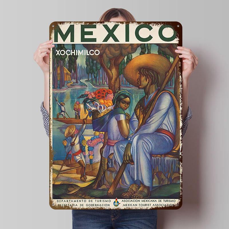 Travel Accessories For Europe - Vintage Travel Poster Customized Vintage Metal