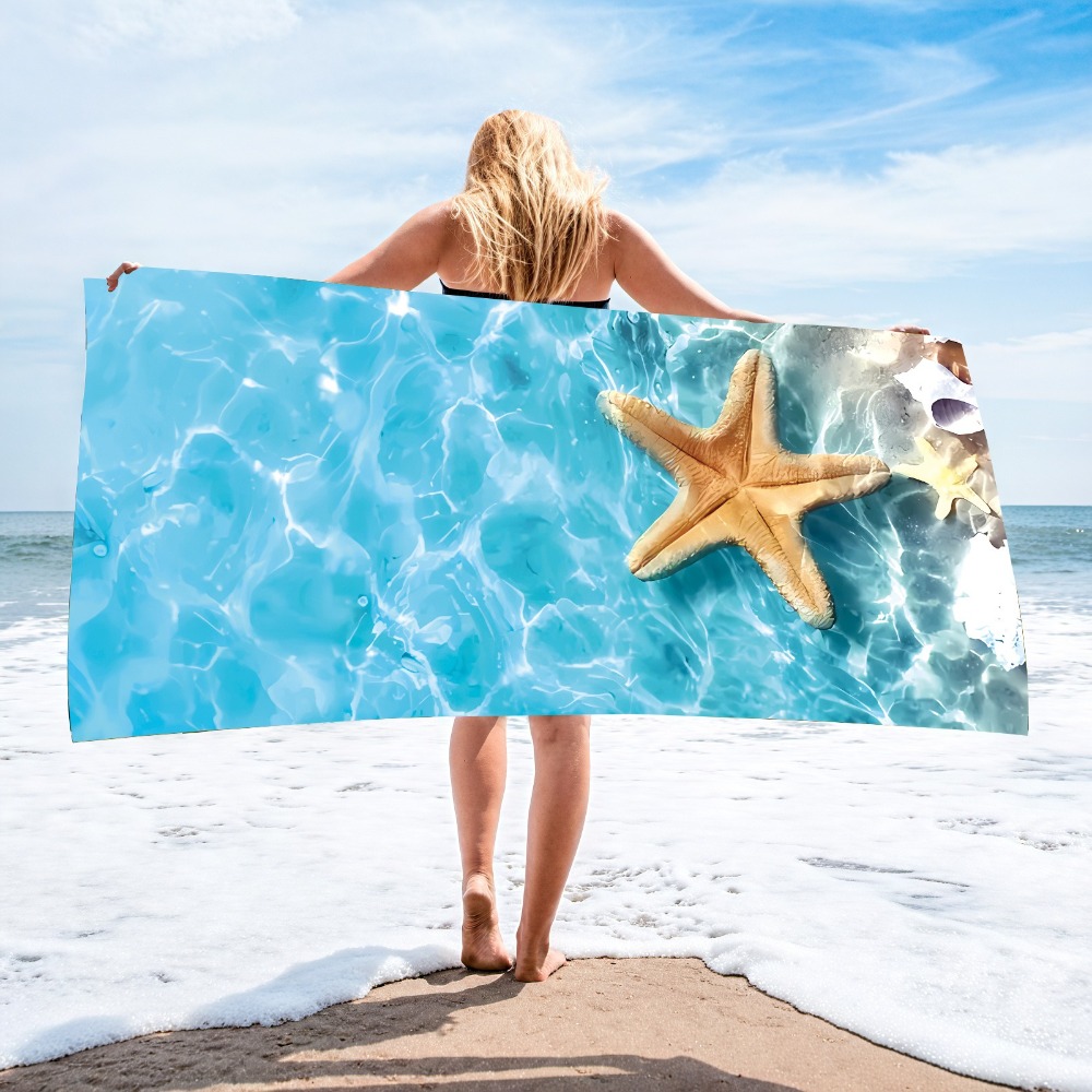 Travel Towel Quick Dry - 27.5x55inch Blue Ocean Jellyfish Bath Towel
