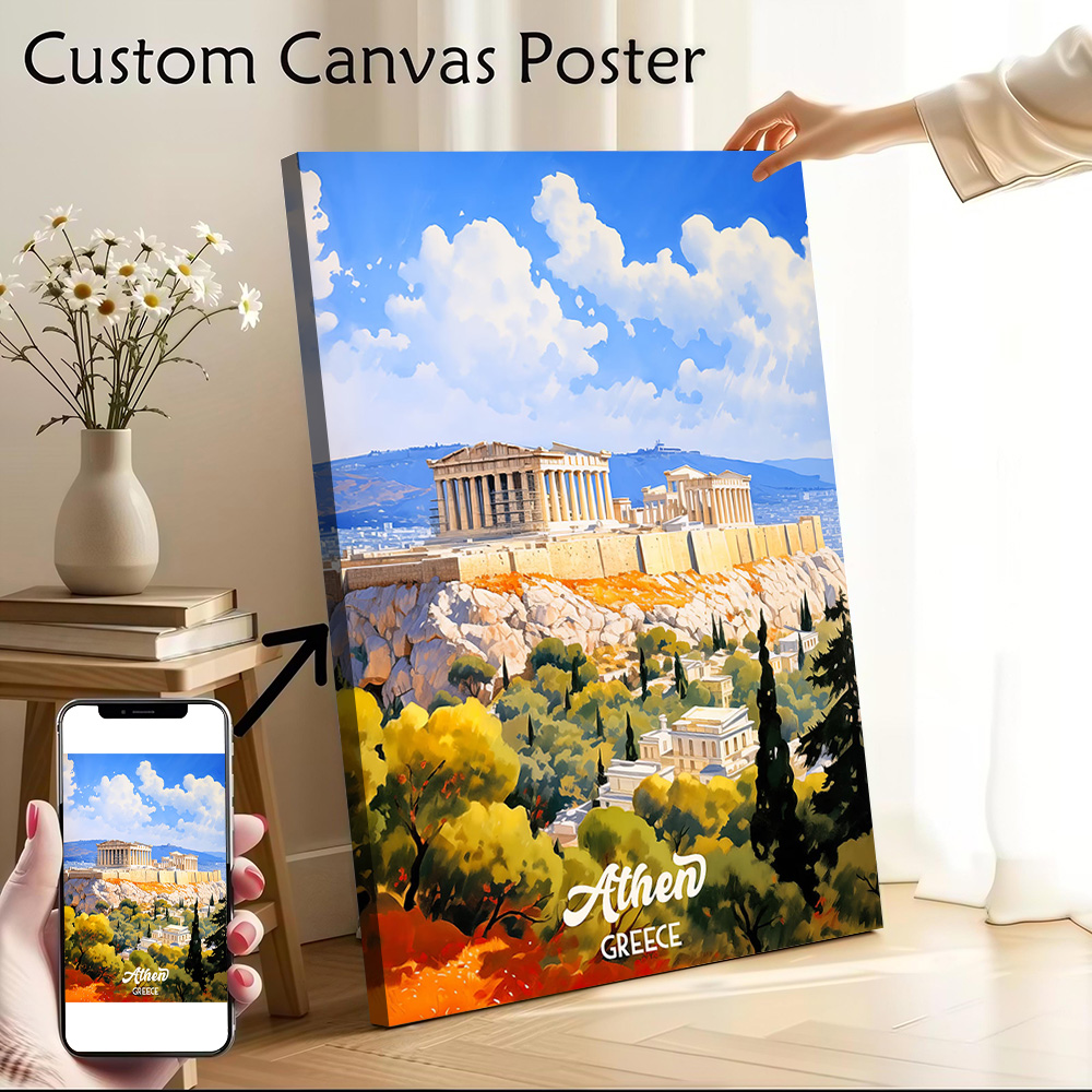 Travel Accessories Greece - Athens Greece Travel Canvas Poster Wall