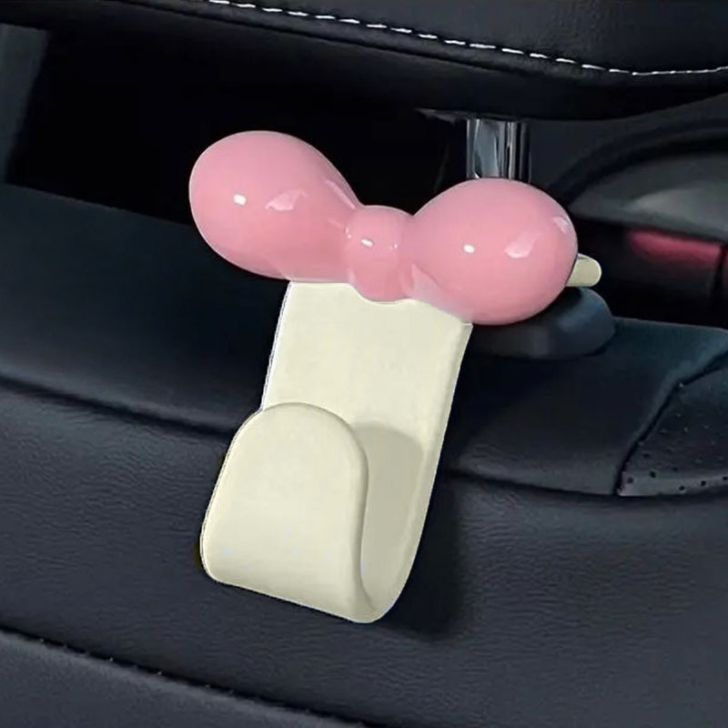 Travel Accessories In Car - Minimalist Bow Car Back Seat Hanging