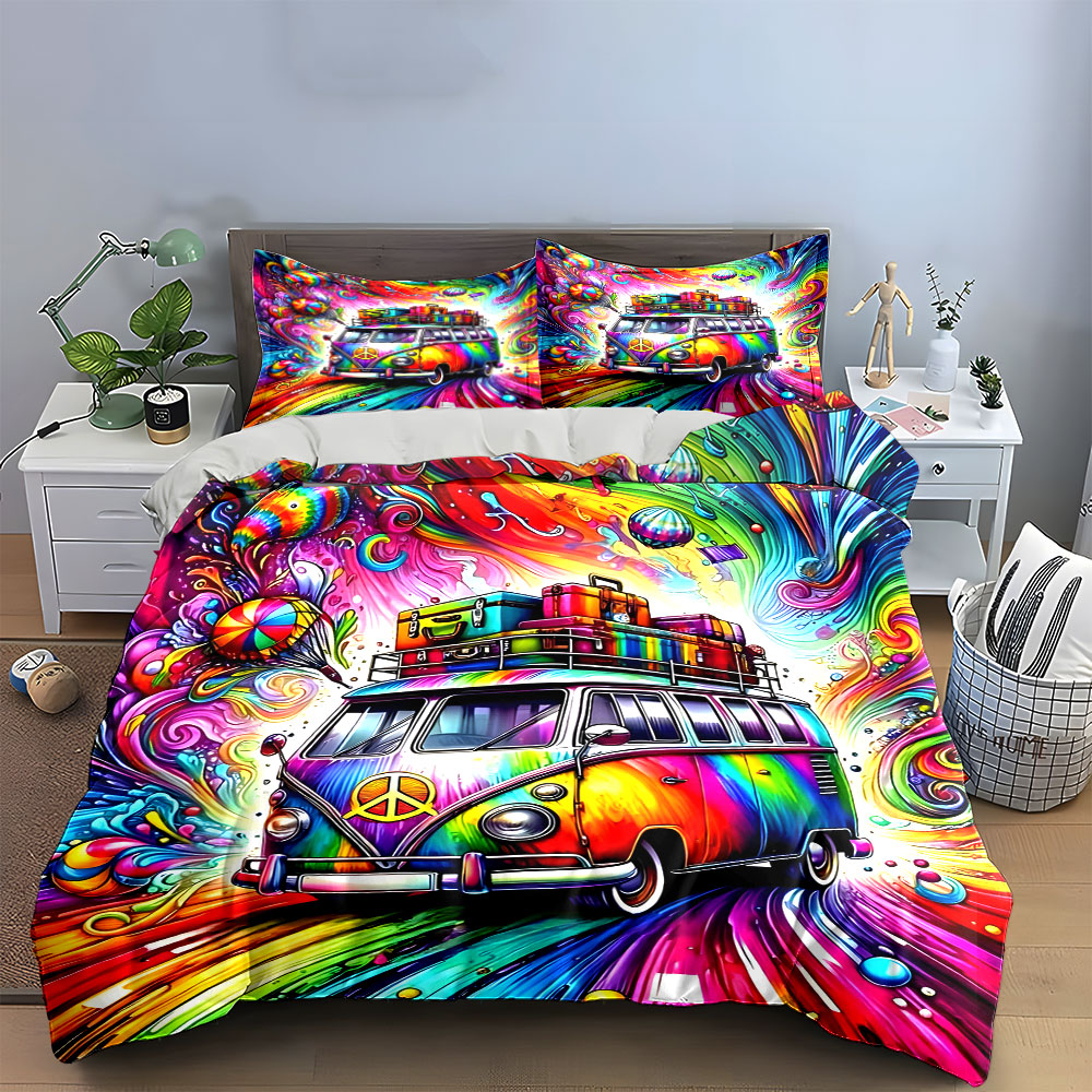 Travel Van Accessories - Psychedelic Travel Van Accessories Set Multiple