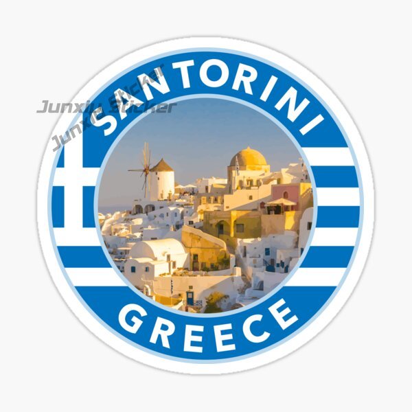 Travel Accessories Greece - SANTORINI GREECE Car Stickers Scenic Travel