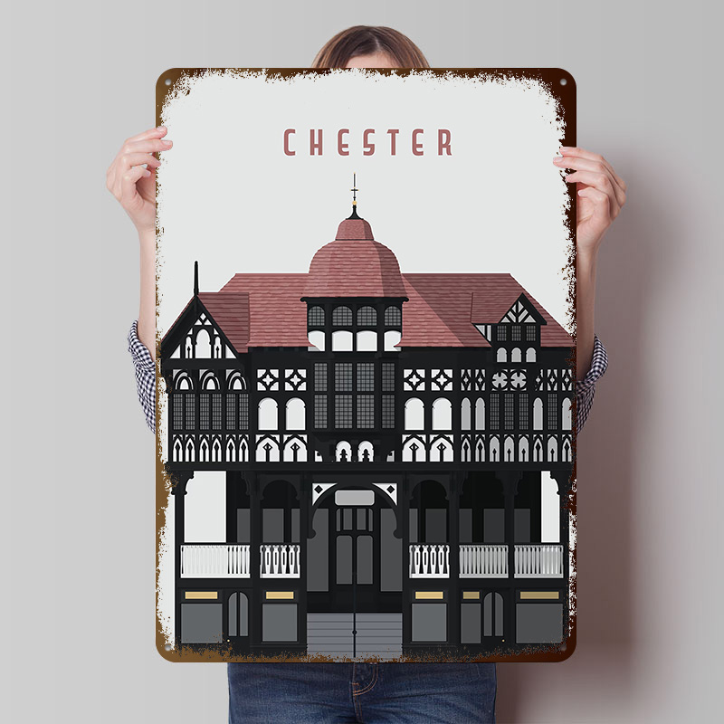 Travel Accessories For Europe - Chester Travel Printing Poster Customized Retro