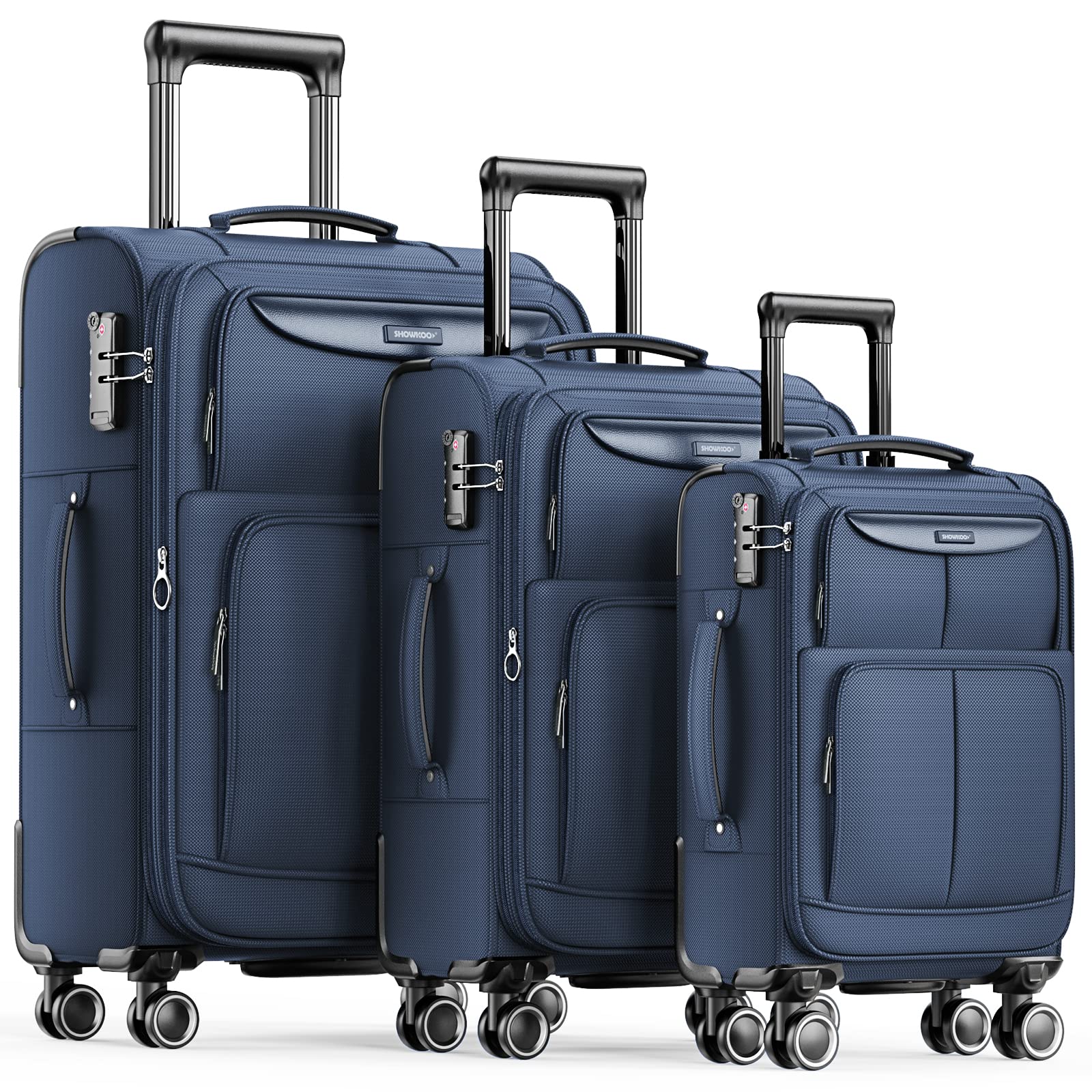 Luggage Wheel Replacement - SHOWKOO Luggage Sets 3 Piece Softside