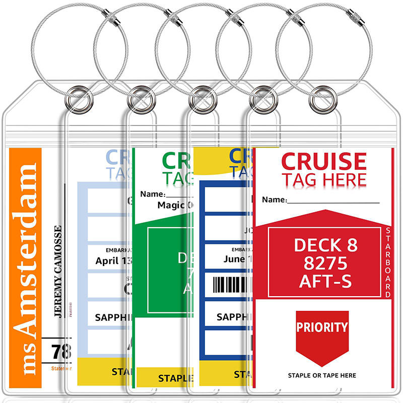 Qantas Travel Accessories - 5pcs/Set Cruise Luggage Tags Waterproof Transparent