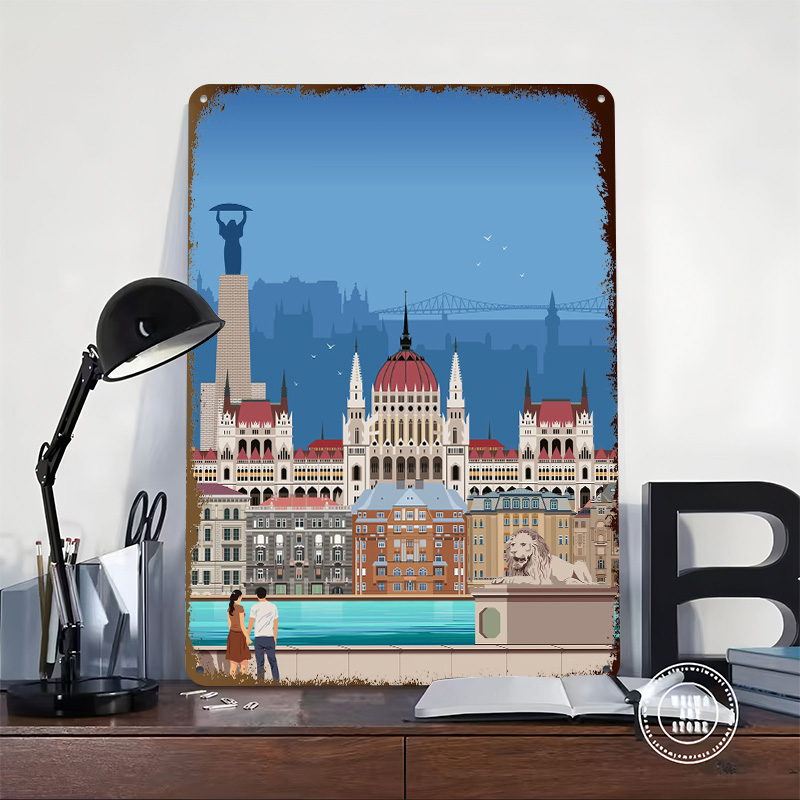Budapest Travel Print Tinplate - Travel Accessories For Europe review and price