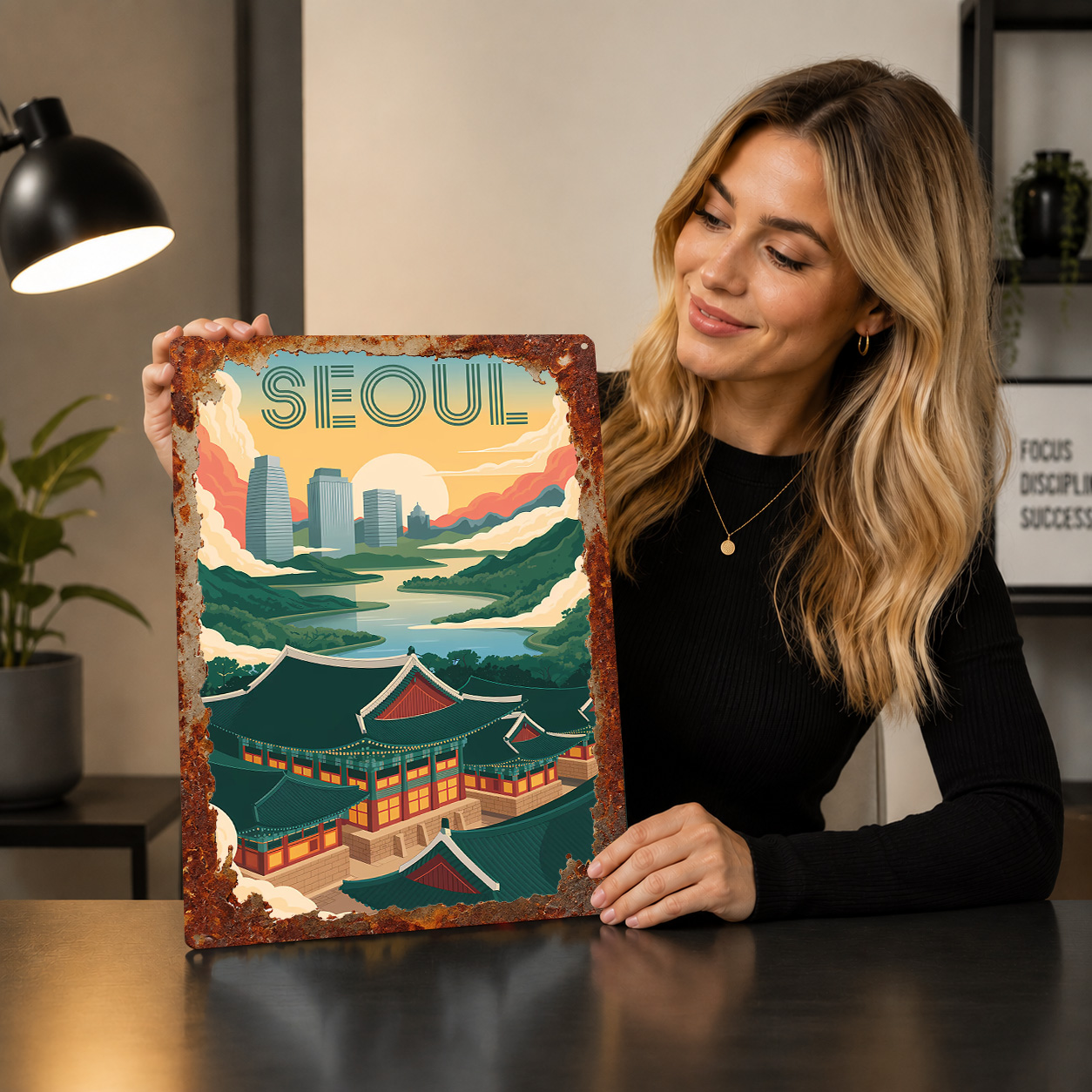 Seoul Travel Art Metal Poster  - Travel Accessories For Europe review and price