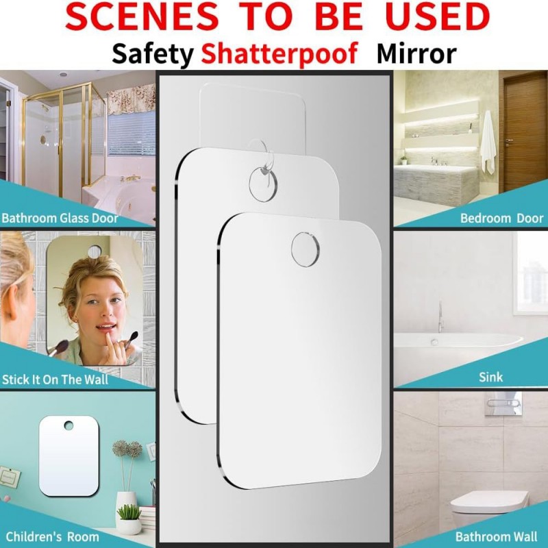Acrylic Anti Fog Mirror Shower - Travel Accessories Needed review and price