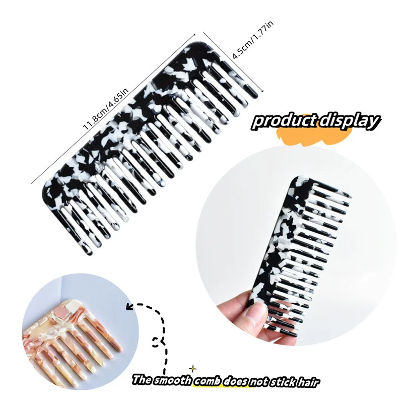 Wide Teeth Acetate Hair Combs  - Travel Accessories Needed review and price