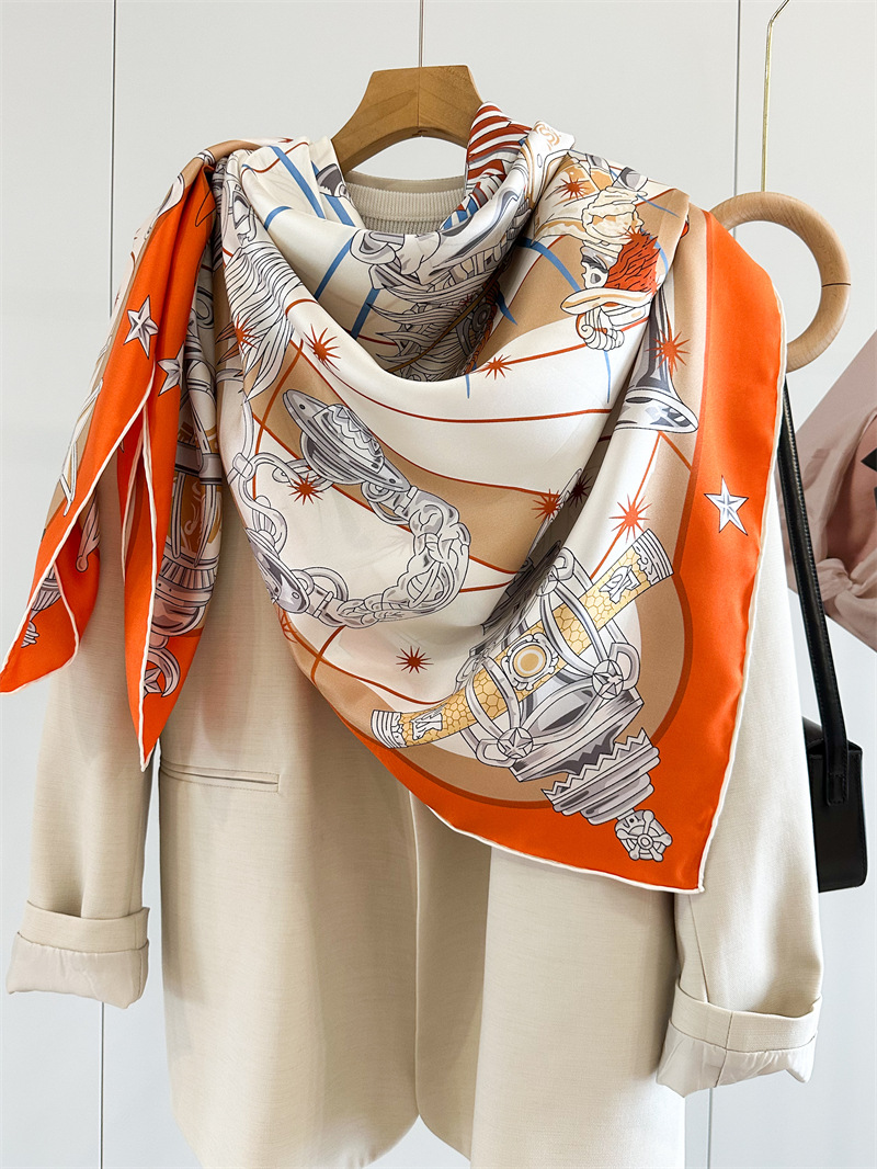 Luxury Brand Scarf Large Silk  - Travel Accessories Brand review and price