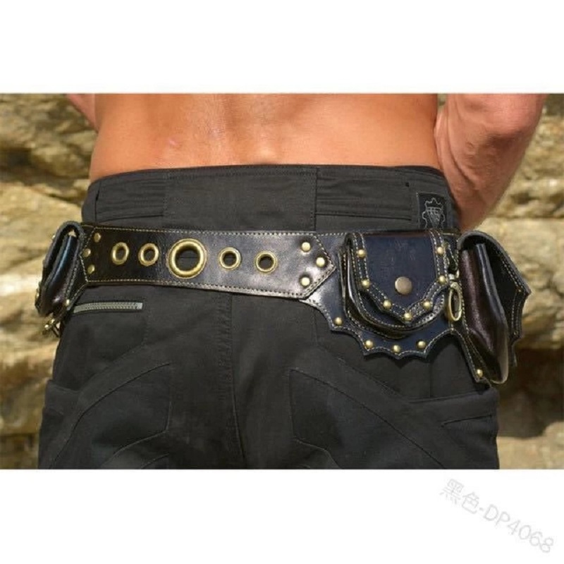 Medieval Steampunk Leather Uti - Travel Accessories Hip Belt review and price