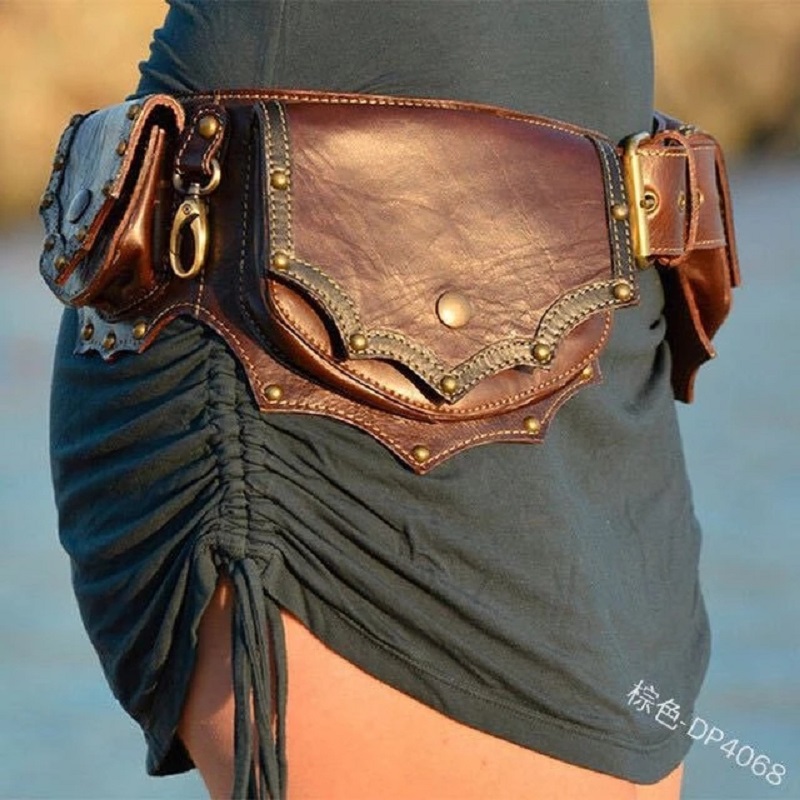 Medieval Steampunk Leather Uti - Travel Accessories Hip Belt review and price