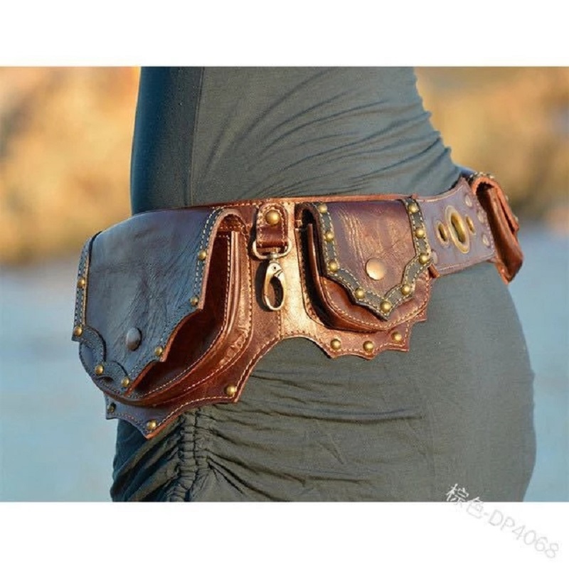 Medieval Steampunk Leather Uti - Travel Accessories Hip Belt review and price