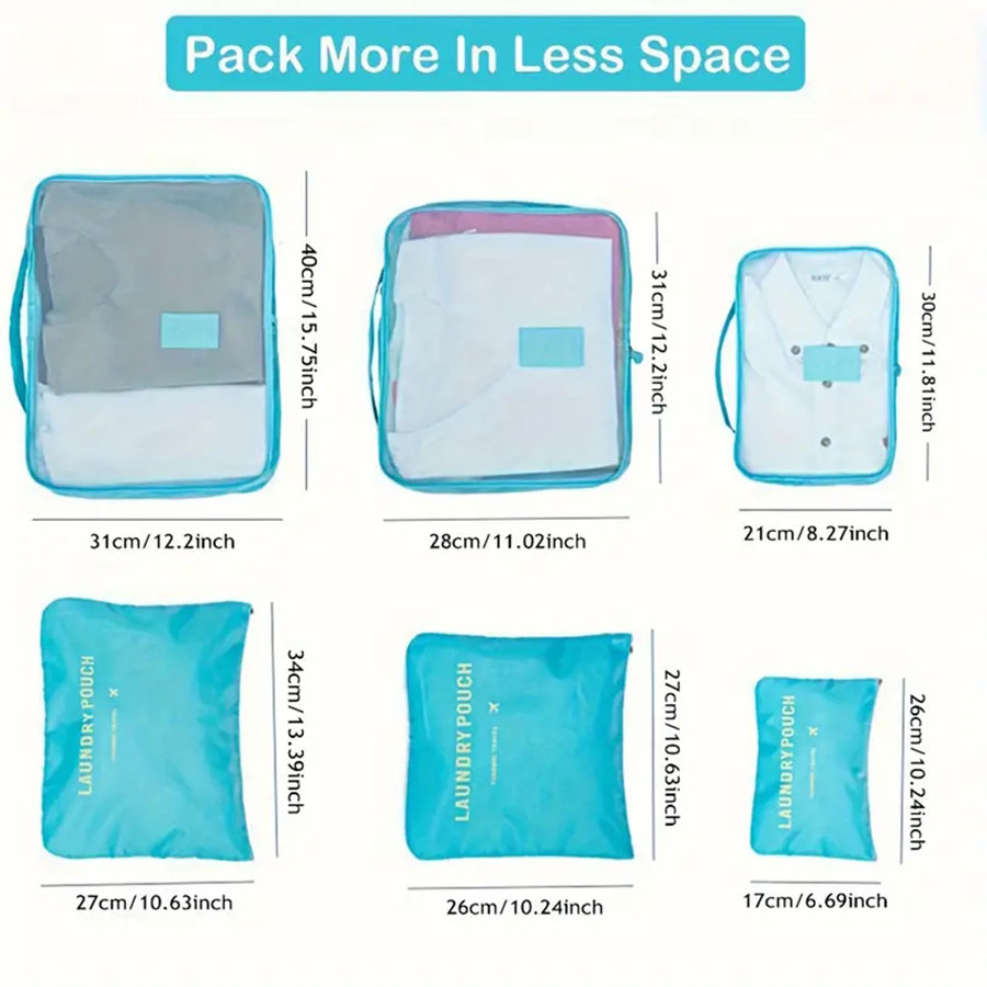 6pcs Travel Organizer Storage  - Travel Accessories Organiser review and price