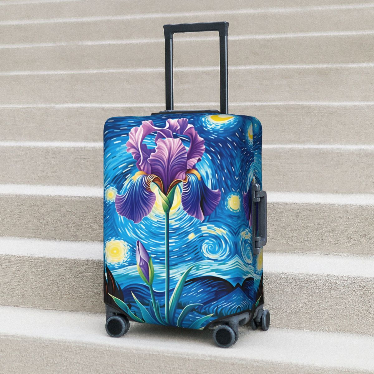 Irises With Van Gogh Starry Ni - Travel Van Accessories review and price