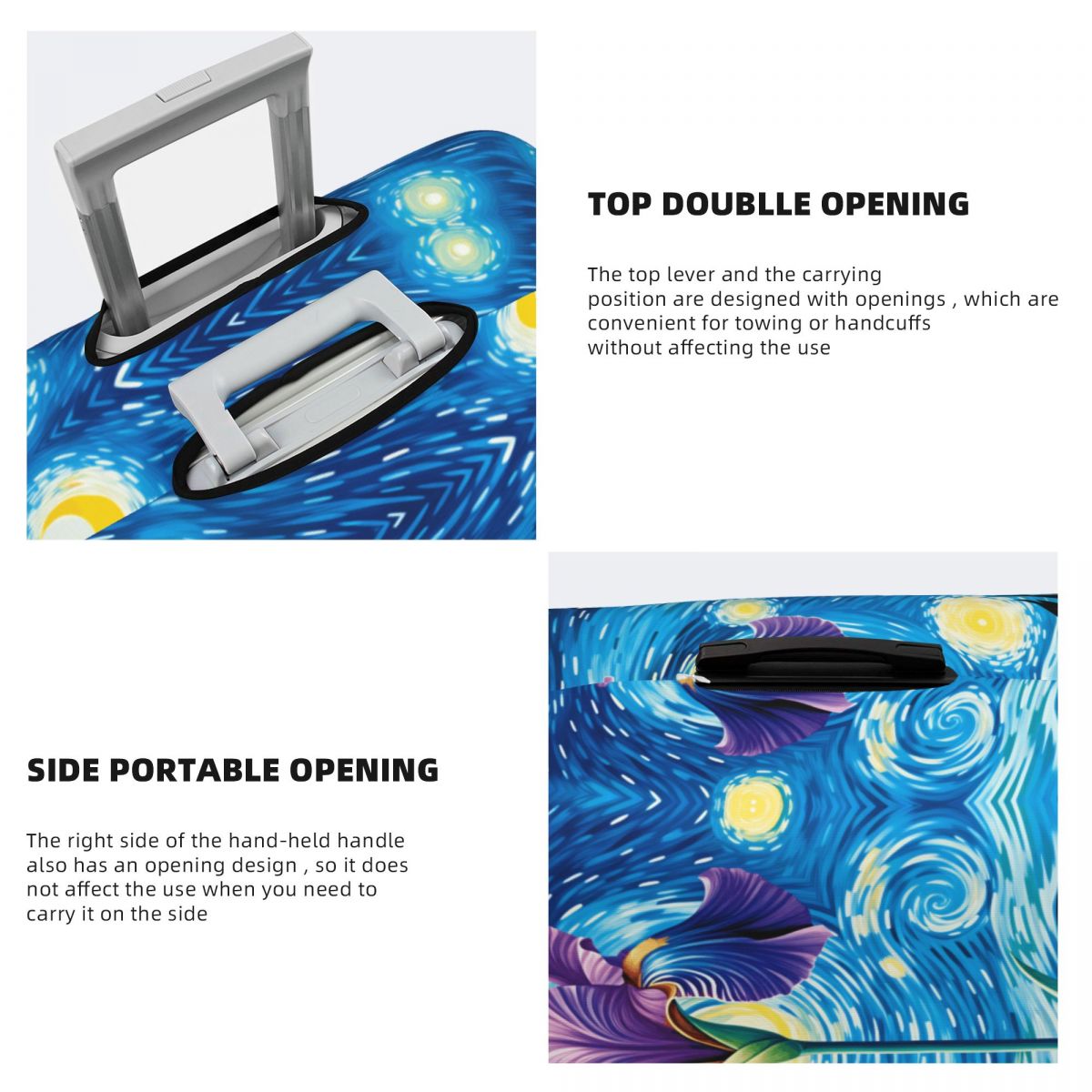 Irises With Van Gogh Starry Ni - Travel Van Accessories review and price
