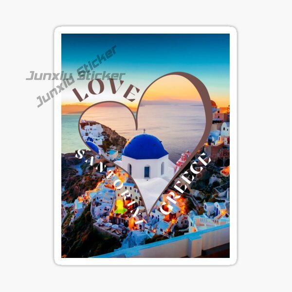 SANTORINI GREECE Car Stickers  - Travel Accessories Greece review and price