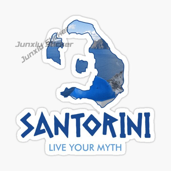 SANTORINI GREECE Car Stickers  - Travel Accessories Greece review and price