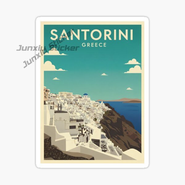 SANTORINI GREECE Car Stickers  - Travel Accessories Greece review and price