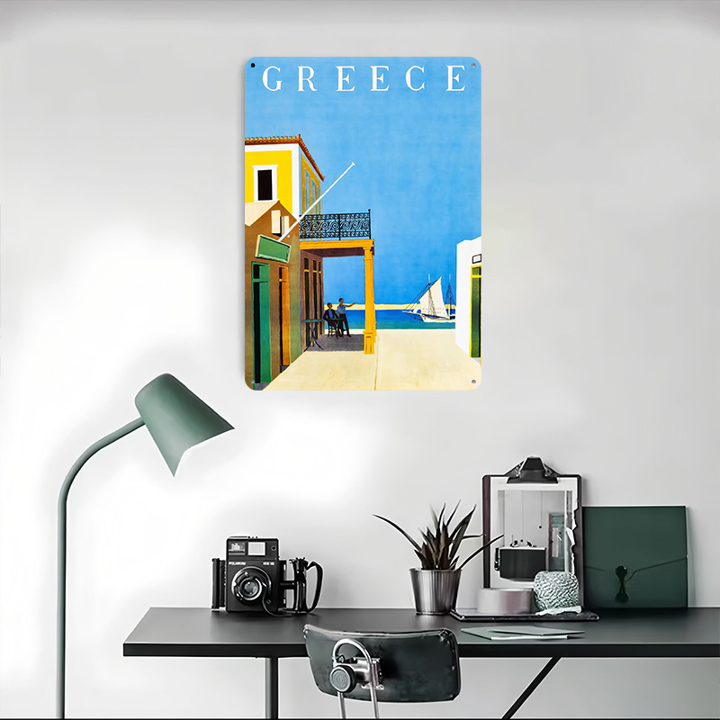Greece Travel Metal Poster Cus - Travel Accessories Greece review and price