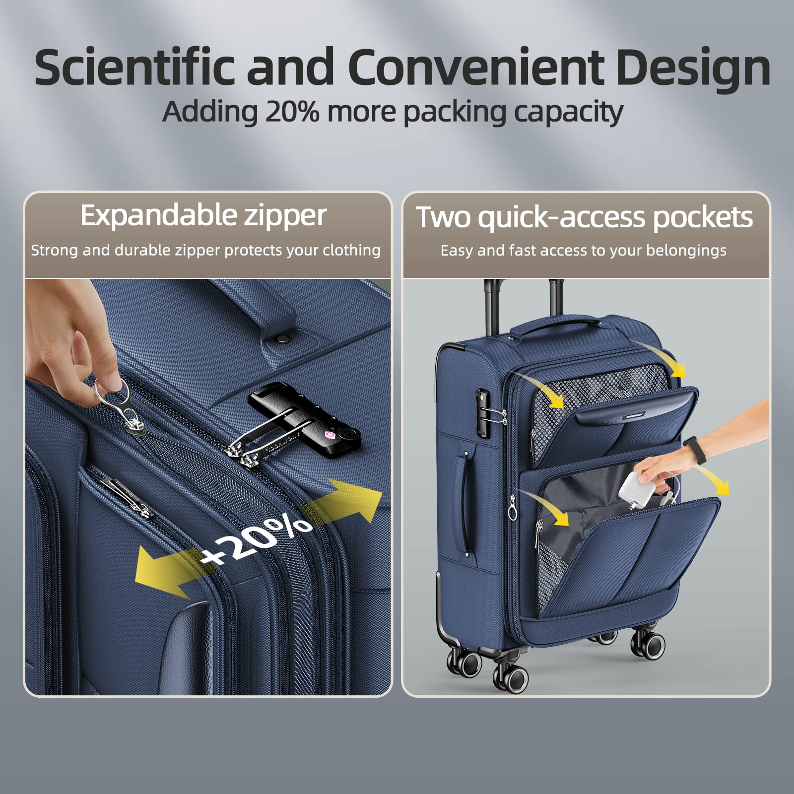 SHOWKOO Luggage Sets 3 Piece S - Luggage Wheel Replacement review and price