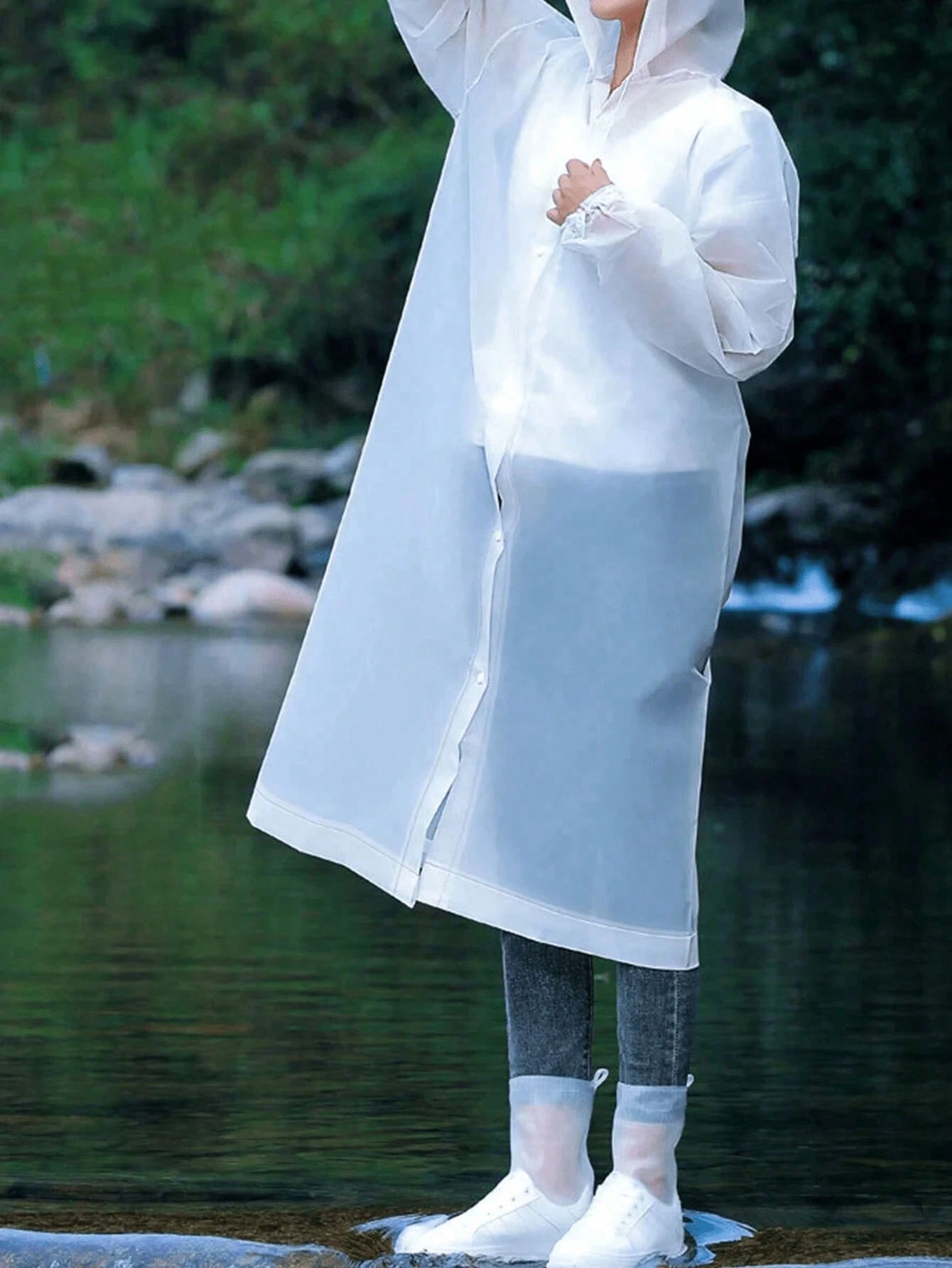Long EVA Unisex Raincoat Thick - Travel Accessories Needed review and price