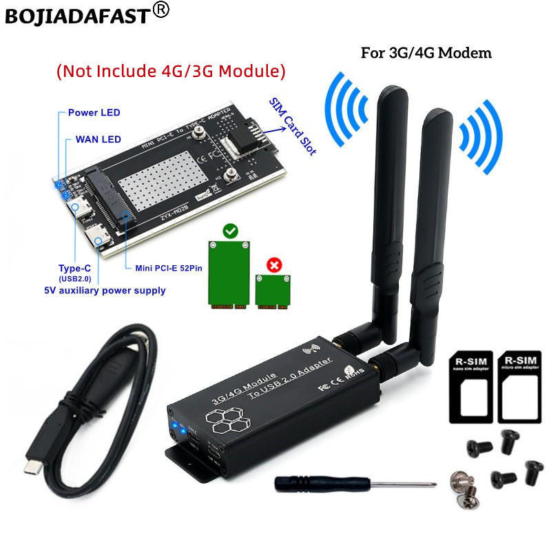 USB 2.0 Type-A to Mini PCI-E M - Sim Card Holder Case review and price