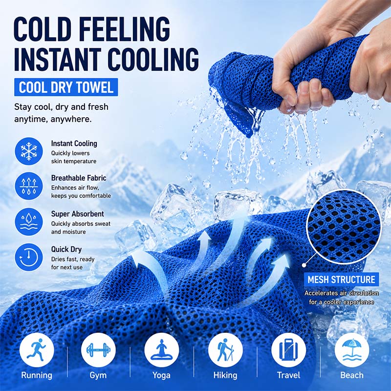 Portable Cooling Sports Towel  - Travel Towel Quick Dry review and price