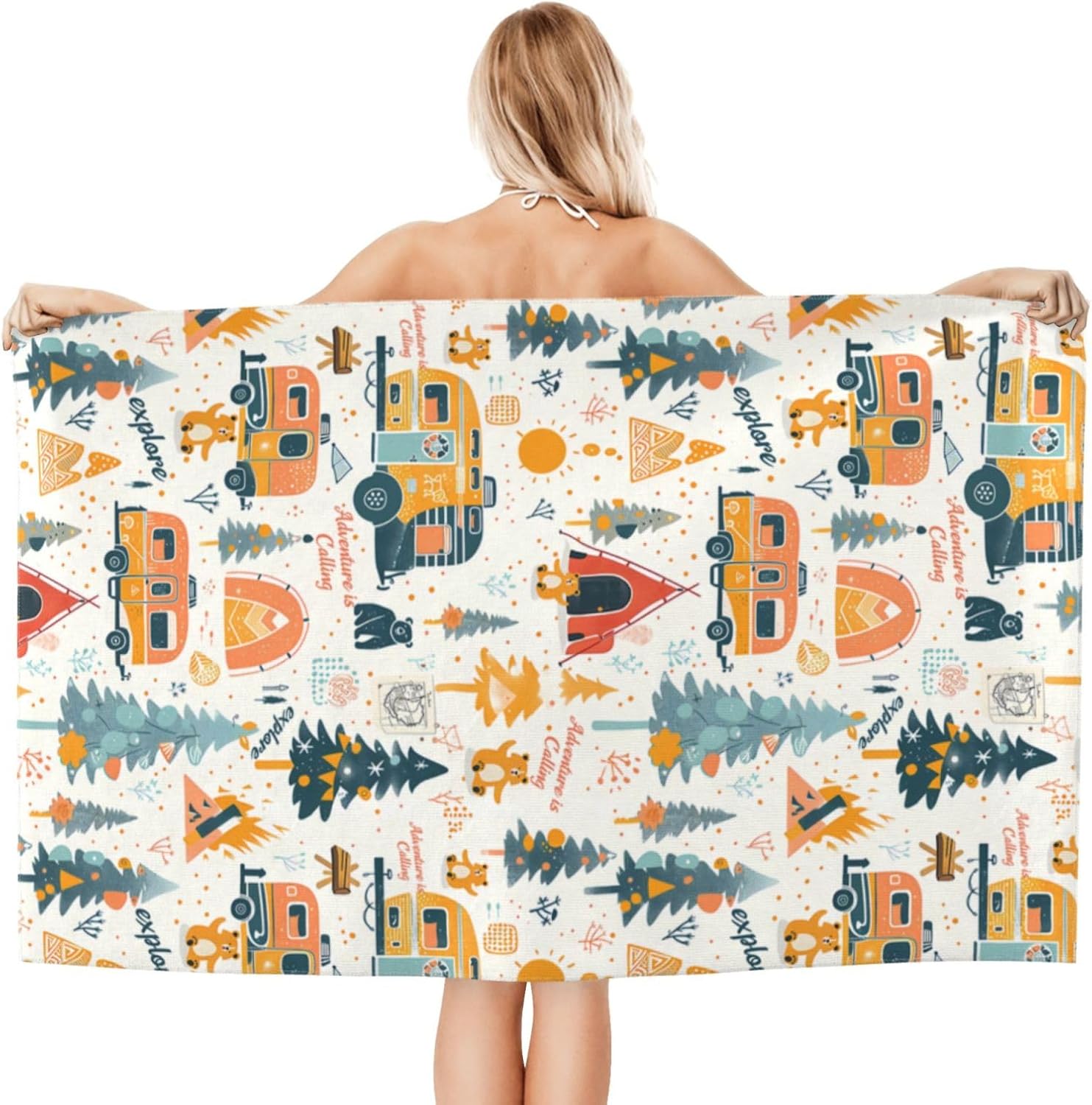 Camping Adventure Beach Towel  - Travel Towel Quick Dry review and price