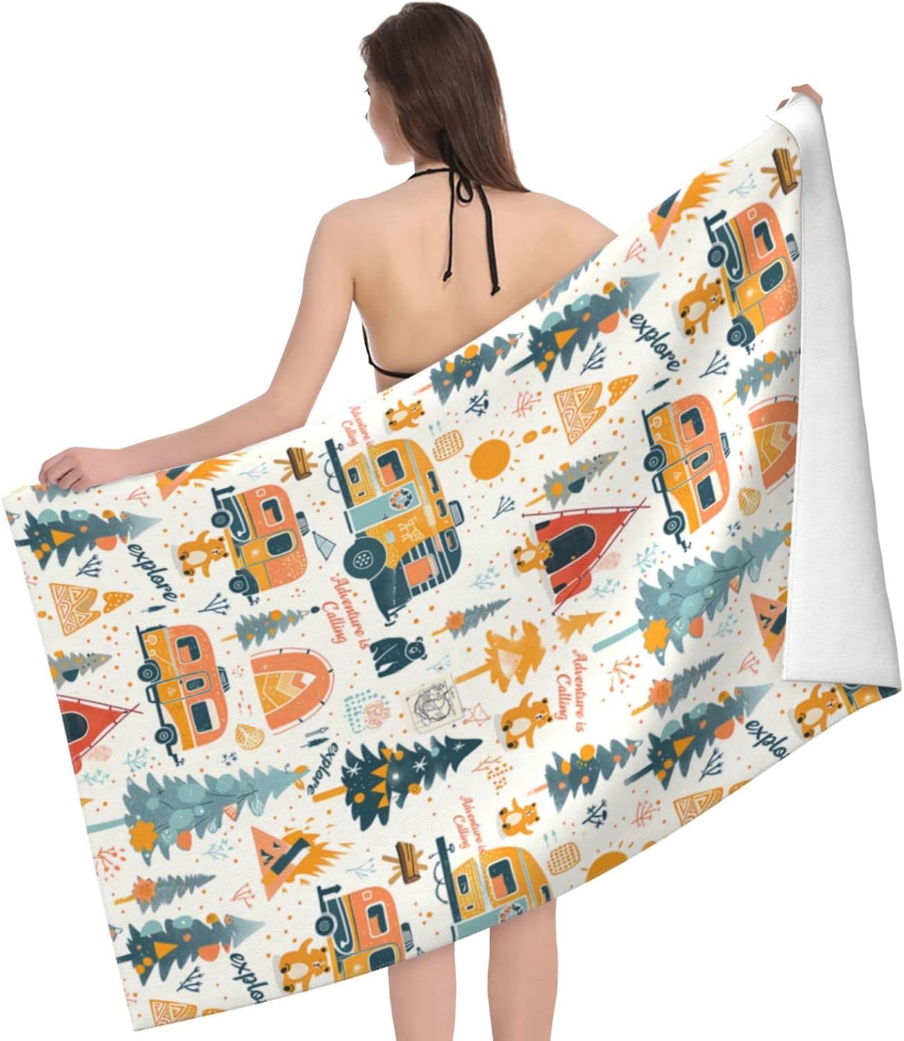 Camping Adventure Beach Towel  - Travel Towel Quick Dry review and price