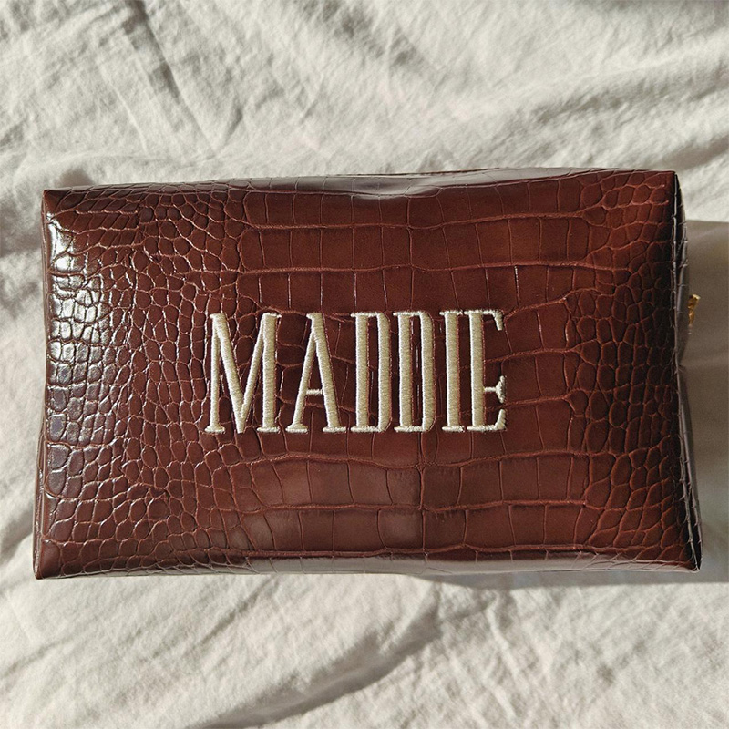 Embroidered Croc Makeup Bag Pe - Travel Accessories Present review and price