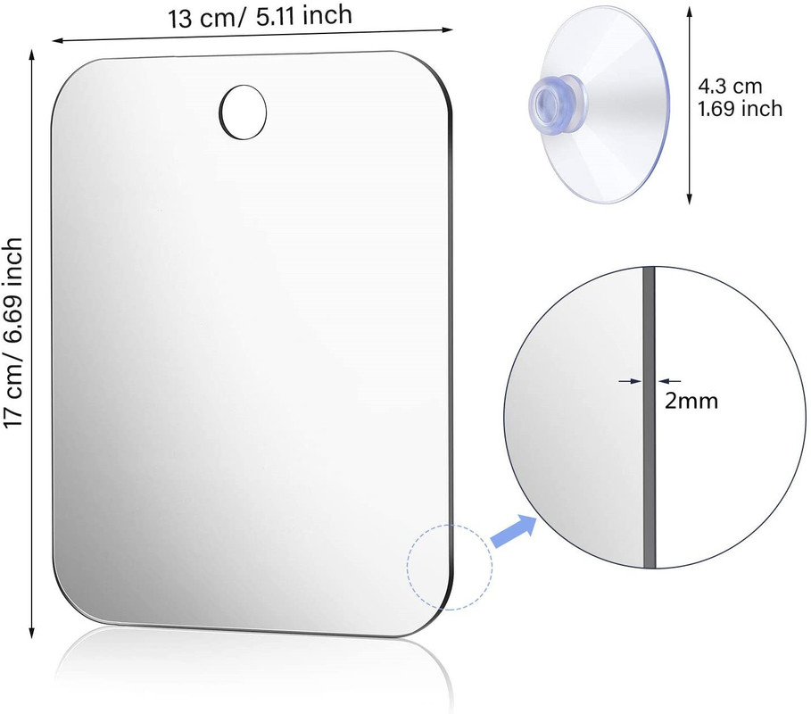 1pcs Acrylic Mirror With Wall  - Travel Accessories Needed review and price
